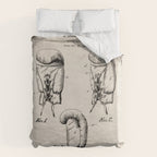 Boxing Gloves Patent - Boxer Trainer Coach Gym Art - Antique Duvet Cover Gallery Image 6