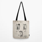 Boxing Gloves Patent - Boxer Trainer Coach Gym Art - Antique Tote Bag Gallery Image 2