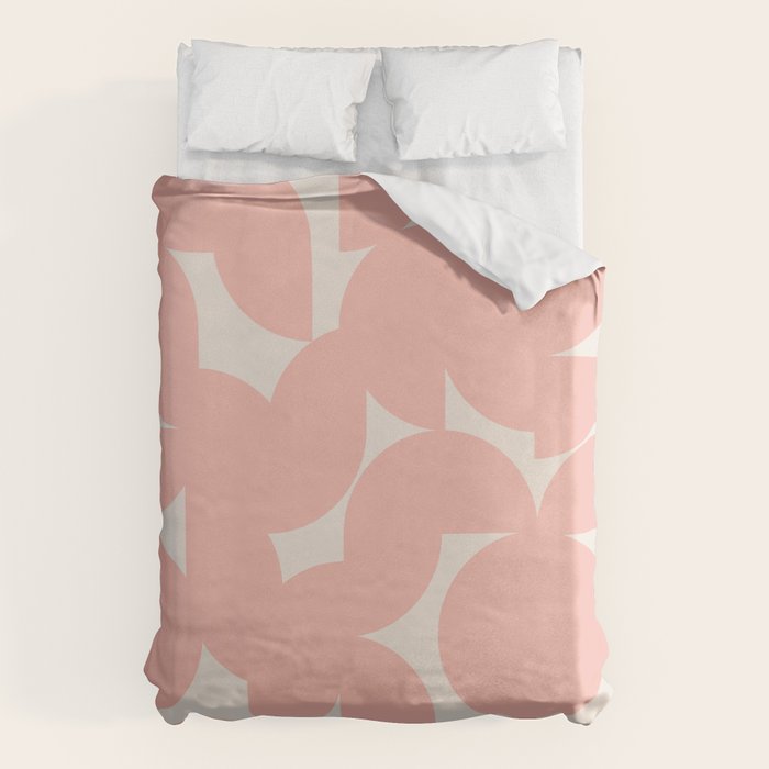 Contemporary Geometric Shapes - Soft Pink Duvet Cover Gallery Image 6
