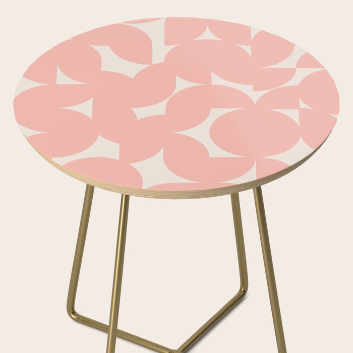 Contemporary Geometric Shapes - Soft Pink Side Table Gallery Image 2
