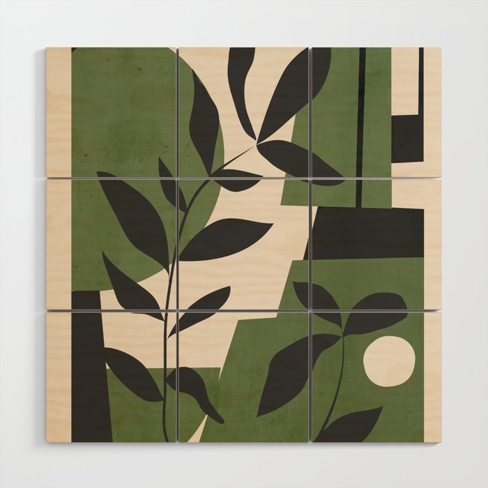 Abstract Foliage 5 Wood Wall Art Gallery Image 1