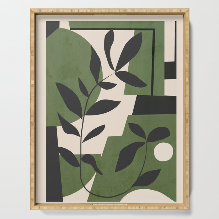 Abstract Foliage 5 Serving Tray Gallery Image 1