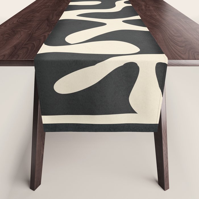 Minimalist Abstract Leaves 1 Table Runner Gallery Image 1
