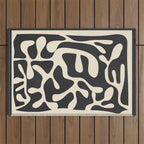 Minimalist Abstract Leaves 1 Outdoor Rug Gallery Image 1