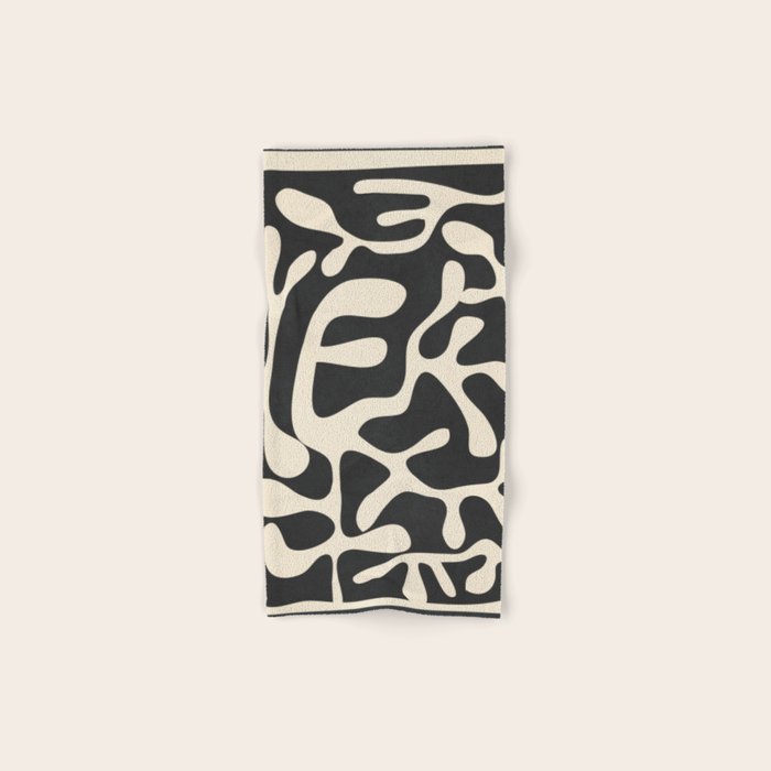 Minimalist Abstract Leaves 1 Bath Towel Gallery Image 1