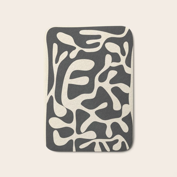 Minimalist Abstract Leaves 1 Bath Mat Gallery Image 1