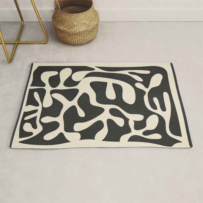 Minimalist Abstract Leaves 1 Rug Gallery Image 1