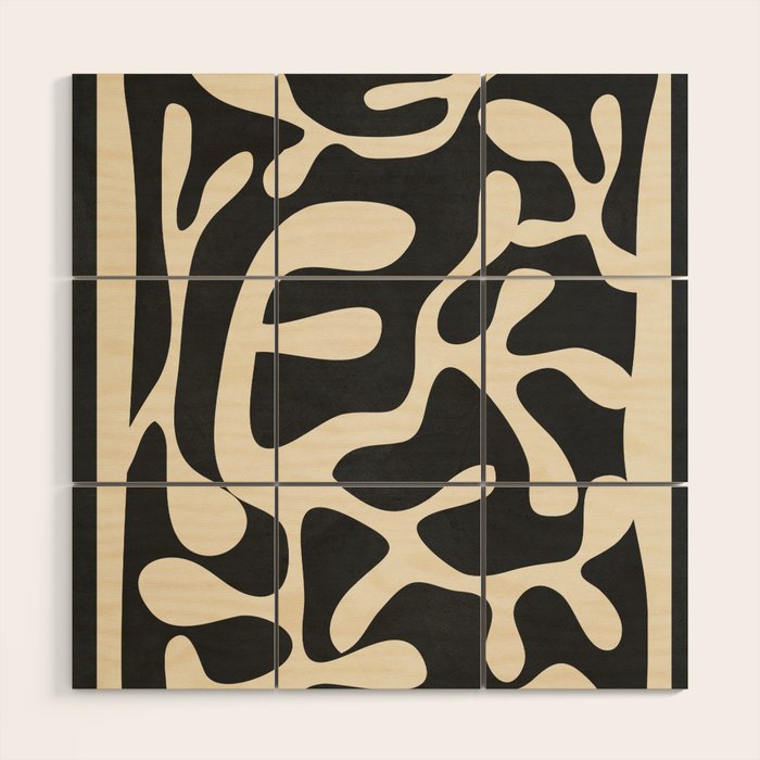 Minimalist Abstract Leaves 1 Wood Wall Art Gallery Image 1