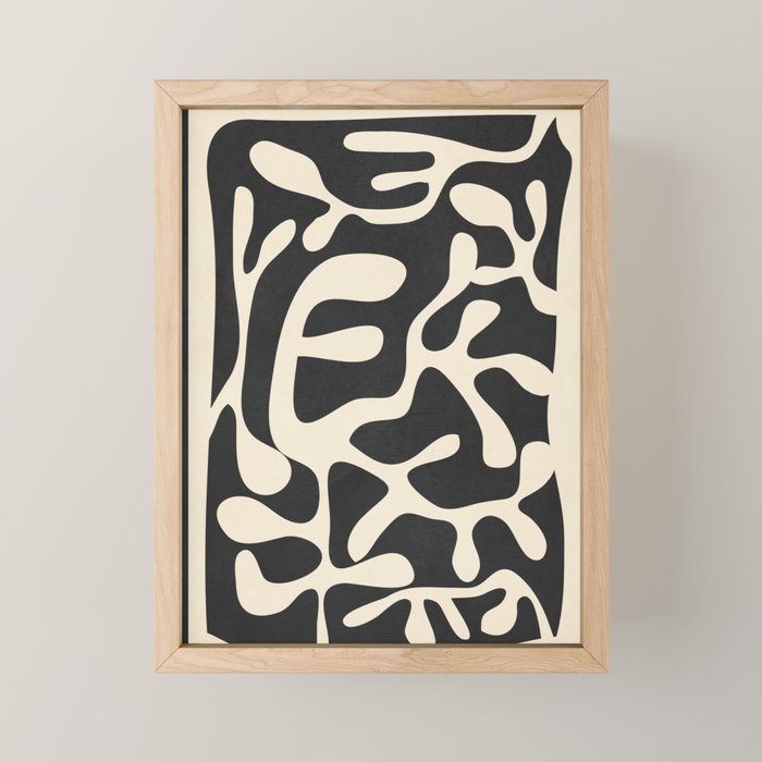 Minimalist Abstract Leaves 1 Mini Art Print Gallery Image 1