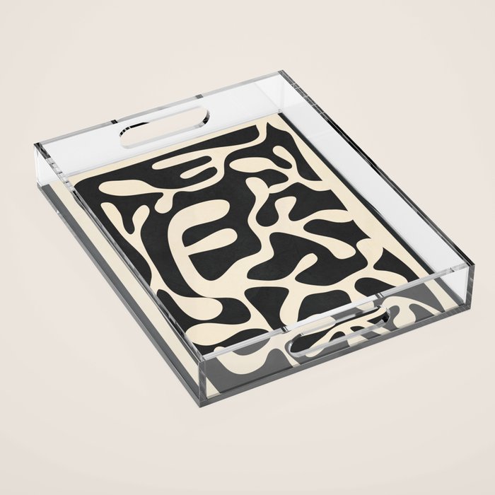 Minimalist Abstract Leaves 1 Acrylic Tray Gallery Image 1