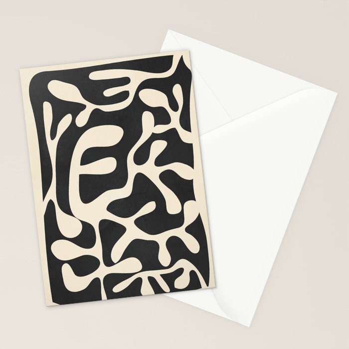 Minimalist Abstract Leaves 1 Stationery Card Gallery Image 2