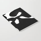 Maze Black & White Minimalist Abstract Mid century Ink Art Dark Brush Strokes Notebook Gallery Image 2