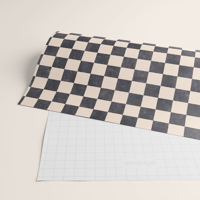 CHECKER - 001 - Graphite Wrapping Paper Gallery Image 2