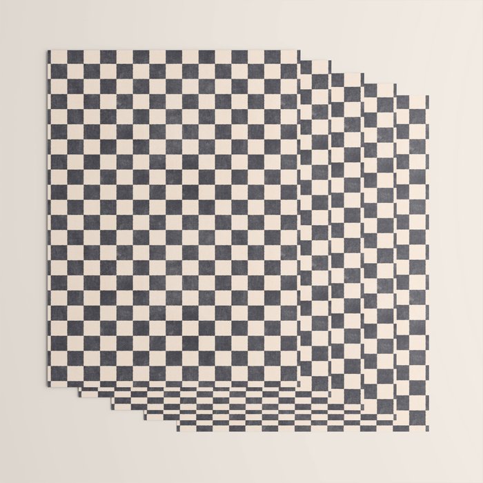 CHECKER - 001 - Graphite Wrapping Paper Gallery Image 3