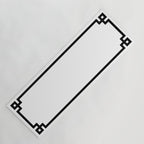 Black Greek Key Border Yoga Mat Gallery Image 1