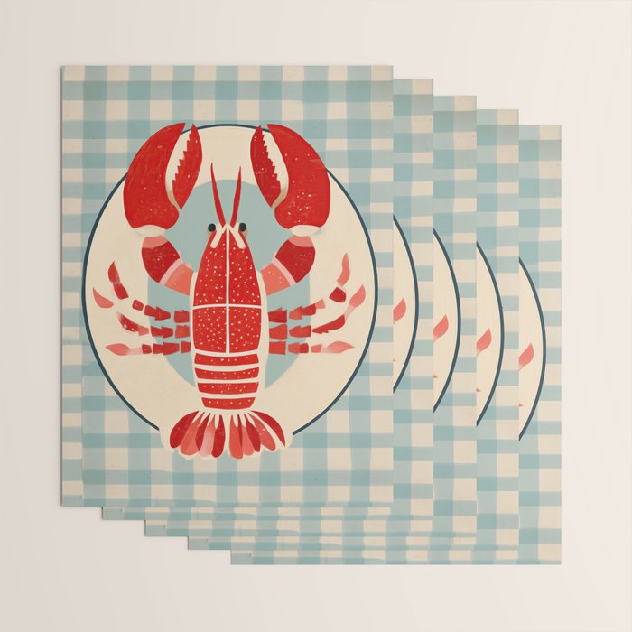 Lobster Lunch Wrapping Paper Gallery Image 3
