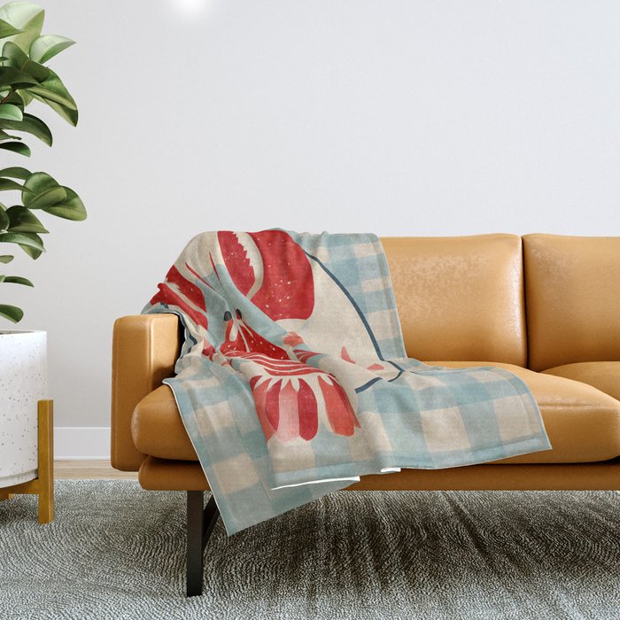Lobster Lunch Throw Blanket Gallery Image 1
