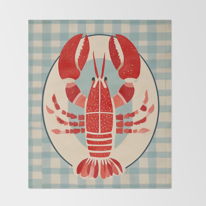 Lobster Lunch Throw Blanket Gallery Image 2
