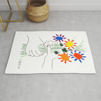 Pablo Picasso Bouquet Of Peace 1958 (Flowers Bouquet With Hands), T Shirt, Artwork Rug Gallery Image 1