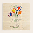 Pablo Picasso Bouquet Of Peace 1958 (Flowers Bouquet With Hands), T Shirt, Artwork Wood Wall Art Gallery Image 1
