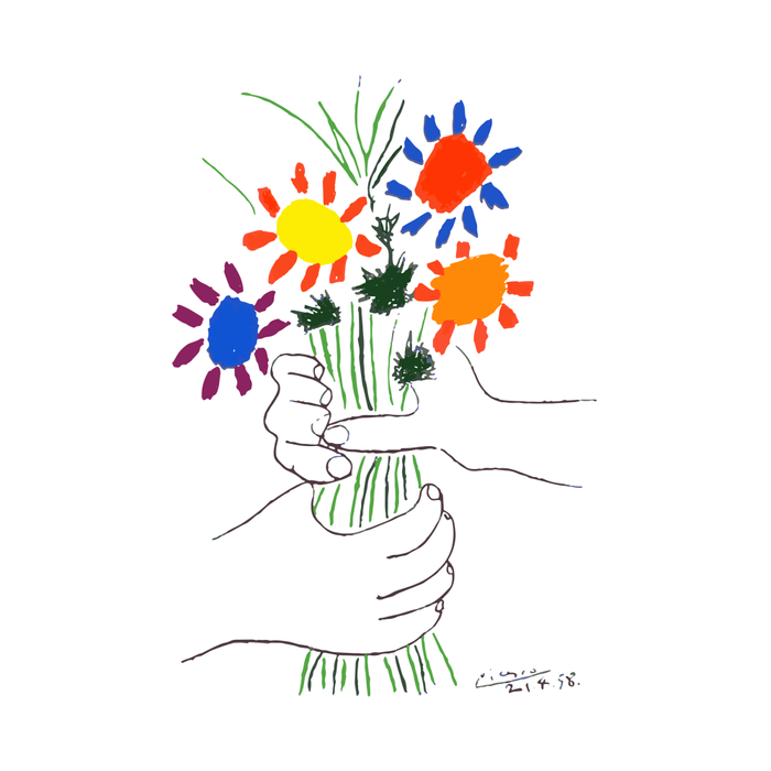 Pablo Picasso Bouquet Of Peace 1958 (Flowers Bouquet With Hands), T Shirt, Artwork Coffee Mug Gallery Image 2