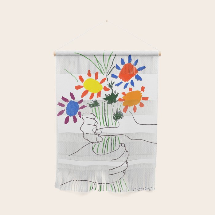 Pablo Picasso Bouquet Of Peace 1958 (Flowers Bouquet With Hands), T Shirt, Artwork Wall Hanging Gallery Image 1
