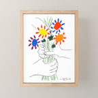 Pablo Picasso Bouquet Of Peace 1958 (Flowers Bouquet With Hands), T Shirt, Artwork Mini Art Print Gallery Image 1