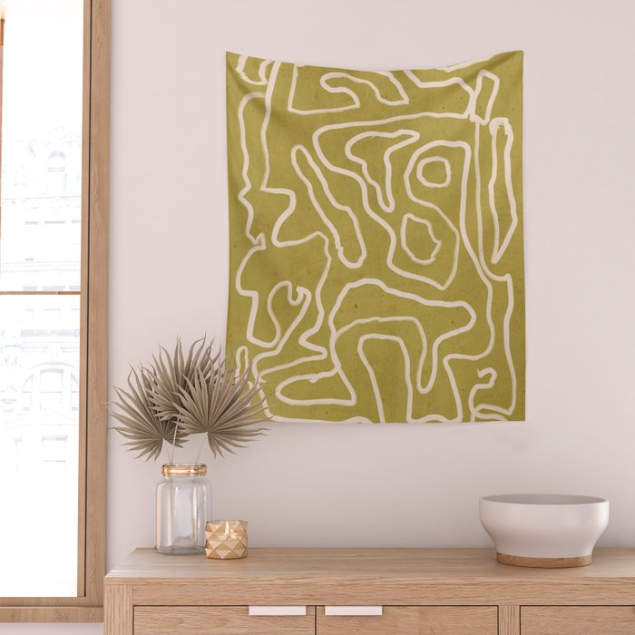 Abstract line art 158 Wall Tapestry Gallery Image 2