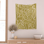 Abstract line art 158 Wall Tapestry Gallery Image 2