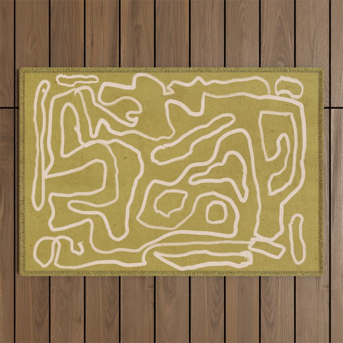Abstract line art 158 Outdoor Rug Gallery Image 1