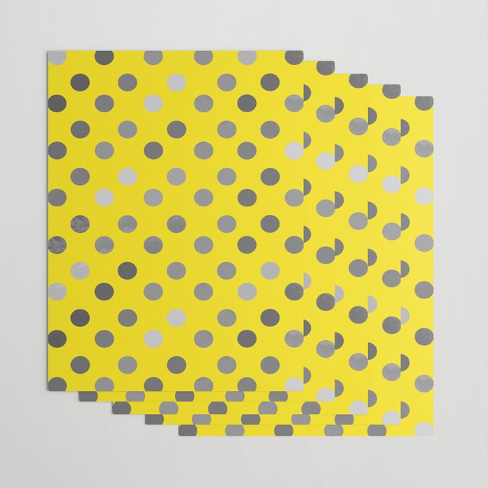 Polka Proton Yellow Wrapping Paper Gallery Image 3