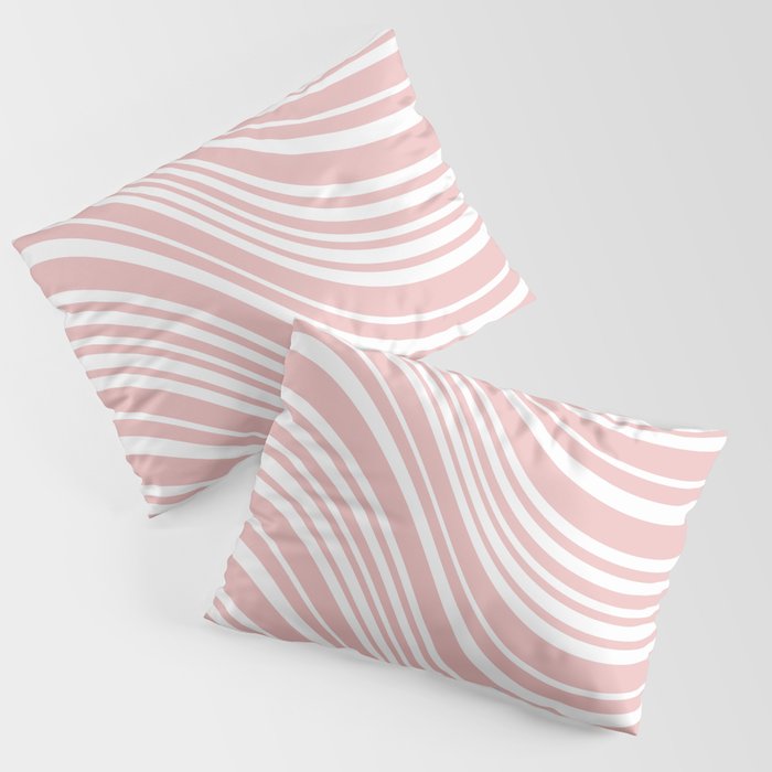 Wavy Stripes XXIX - Blush Pink Pillow Sham Gallery Image 3