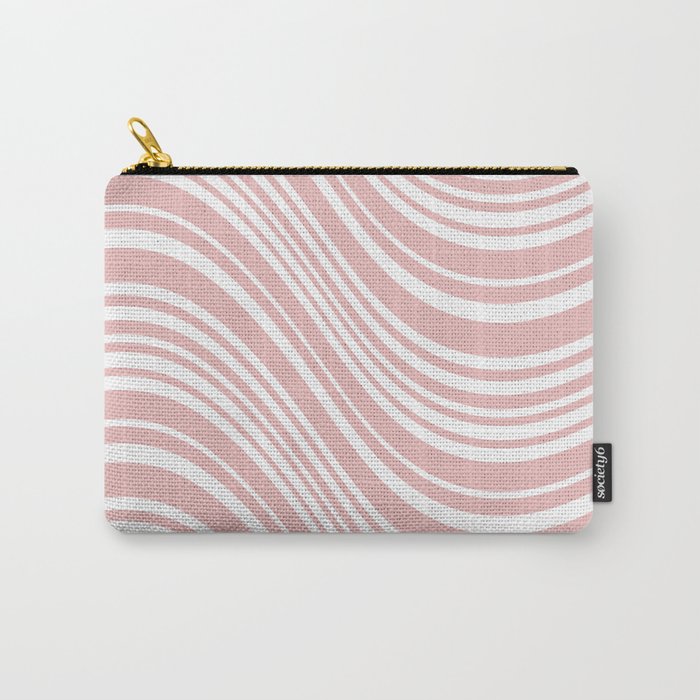 Wavy Stripes XXIX - Blush Pink Carry All Pouch Gallery Image 1