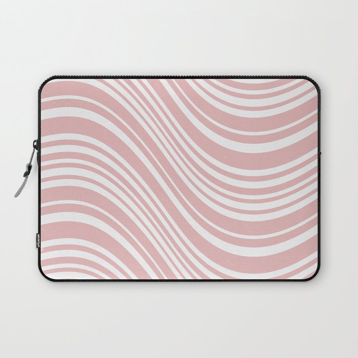 Wavy Stripes XXIX - Blush Pink Laptop Sleeve Gallery Image 1