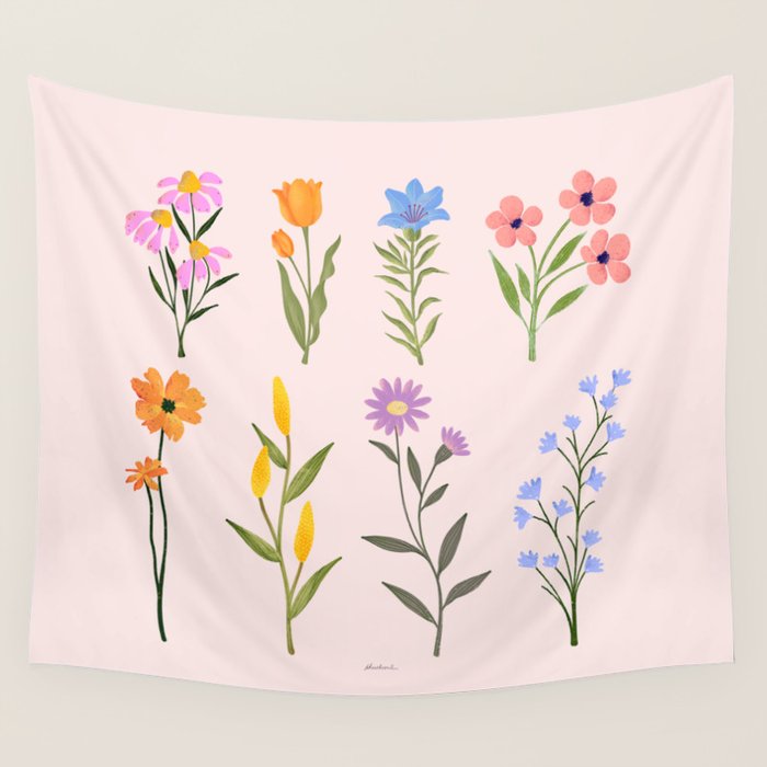 Wildflowers Wall Tapestry Gallery Image 4