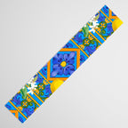 Summer ,Sicilian tiles ,citrus,oranges,majolica,lemons ,Mediterranean  Table Runner Gallery Image 3
