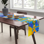 Summer ,Sicilian tiles ,citrus,oranges,majolica,lemons ,Mediterranean  Table Runner Gallery Image 2