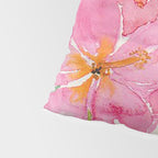 Tropical Pink Hibiscus Watercolor Flowers Pillow Sham Gallery Image 4