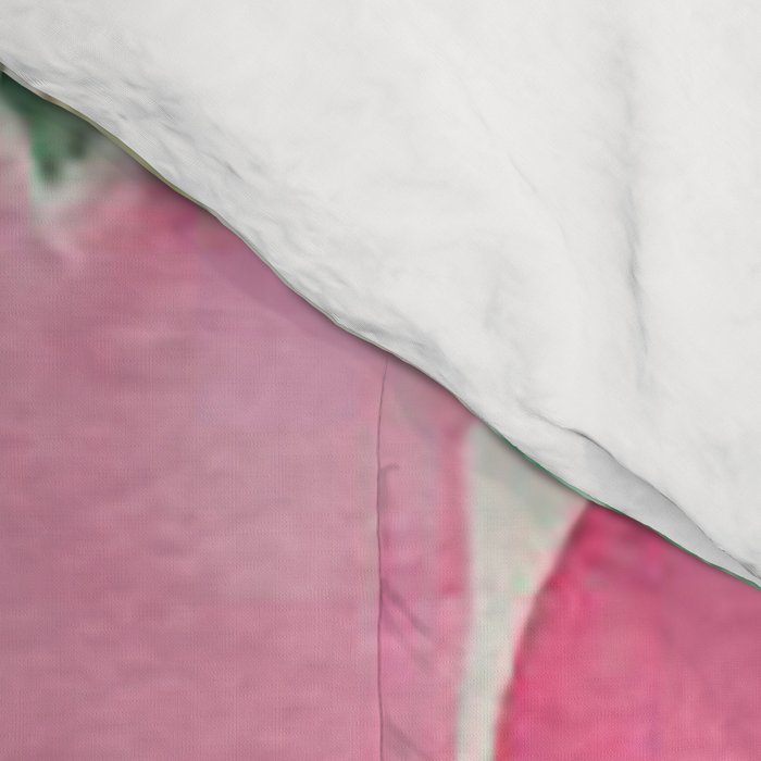 Tropical Pink Hibiscus Watercolor Flowers Comforter Gallery Image 4