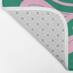 Lavender & Tropical Green: Les Fleurs | Flower Market Color Series 08 Bath Mat Gallery Image 2