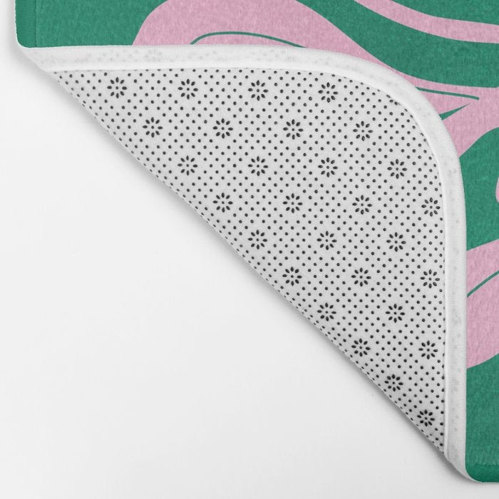 Lavender & Tropical Green: Les Fleurs | Flower Market Color Series 08 Bath Mat Gallery Image 2