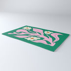 Lavender & Tropical Green: Les Fleurs | Flower Market Color Series 08 Rug Gallery Image 3