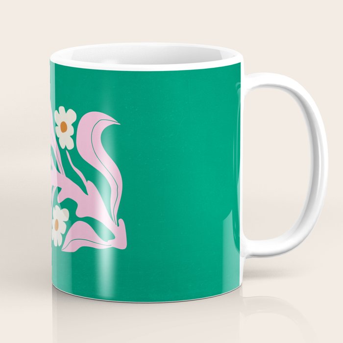 Lavender & Tropical Green: Les Fleurs | Flower Market Color Series 08 Coffee Mug Gallery Image 1