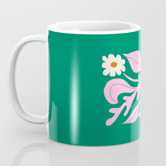 Lavender & Tropical Green: Les Fleurs | Flower Market Color Series 08 Coffee Mug Gallery Image 3