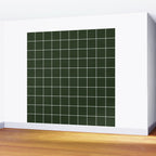 Small Grid Pattern - Deep Green Wall Mural Gallery Image 2