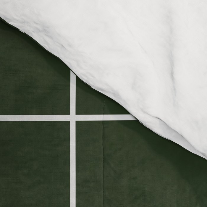 Small Grid Pattern - Deep Green Comforter Gallery Image 4