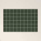 Small Grid Pattern - Deep Green Welcome Mat Gallery Image 1
