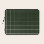 Small Grid Pattern - Deep Green Laptop Sleeve Gallery Image 1