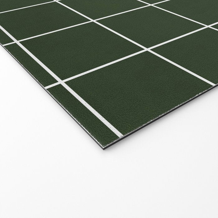 Small Grid Pattern - Deep Green Welcome Mat Gallery Image 2