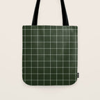 Small Grid Pattern - Deep Green Tote Bag Gallery Image 1